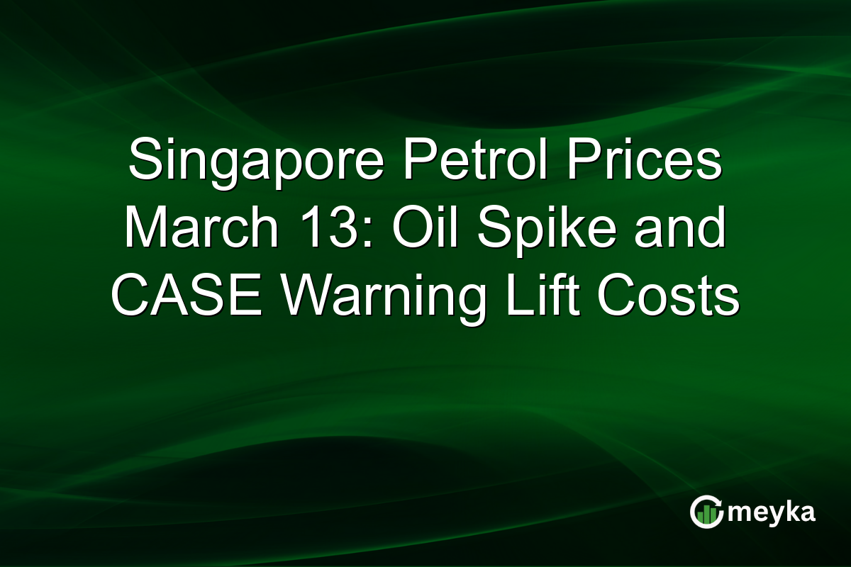 Singapore Petrol Prices March 13: Oil Spike and CASE Warning Lift Costs