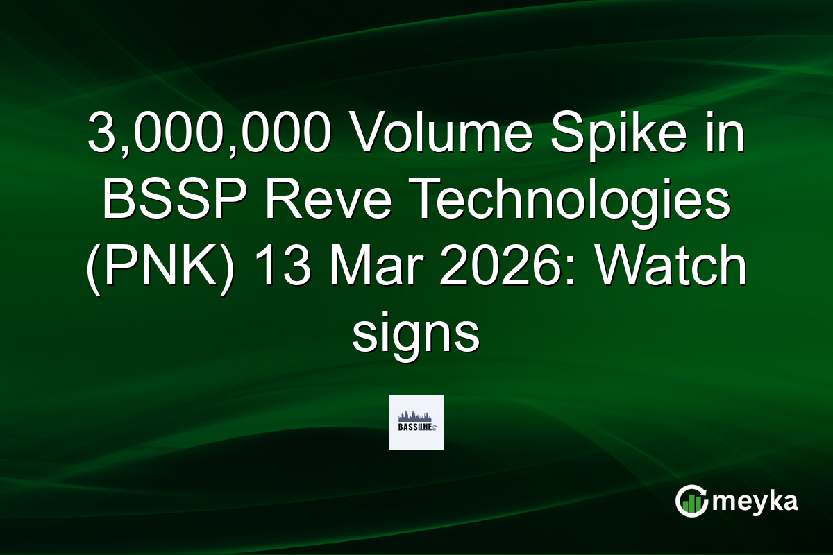 3,000,000 Volume Spike in BSSP Reve Technologies (PNK) 13 Mar 2026: Watch signs