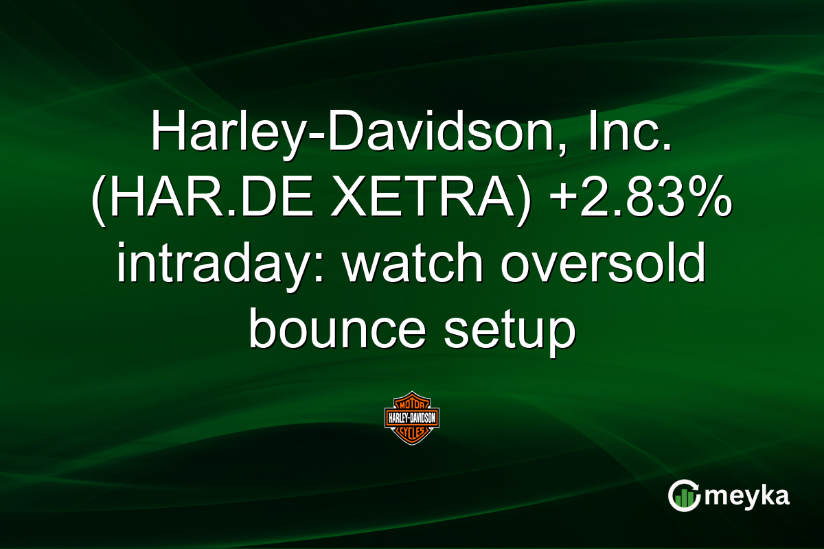Harley-Davidson, Inc. (HAR.DE XETRA) +2.83% intraday: watch oversold bounce setup