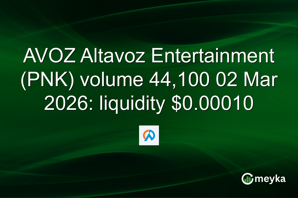 AVOZ Altavoz Entertainment (PNK) volume 44,100 02 Mar 2026: liquidity $0.00010