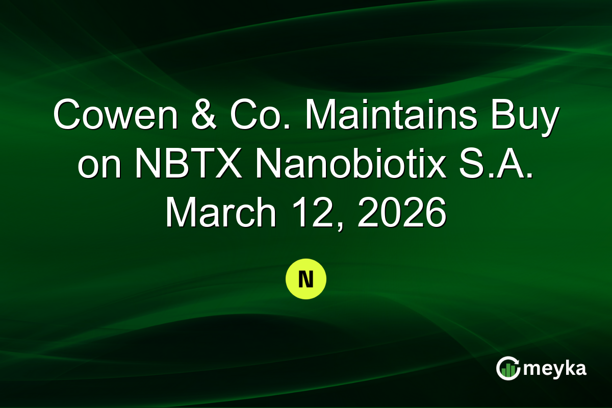 Cowen & Co. Maintains Buy on NBTX Nanobiotix S.A. March 12, 2026