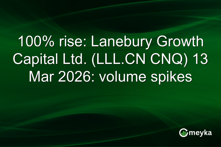 100% rise: Lanebury Growth Capital Ltd. (LLL.CN CNQ) 13 Mar 2026: volume spikes