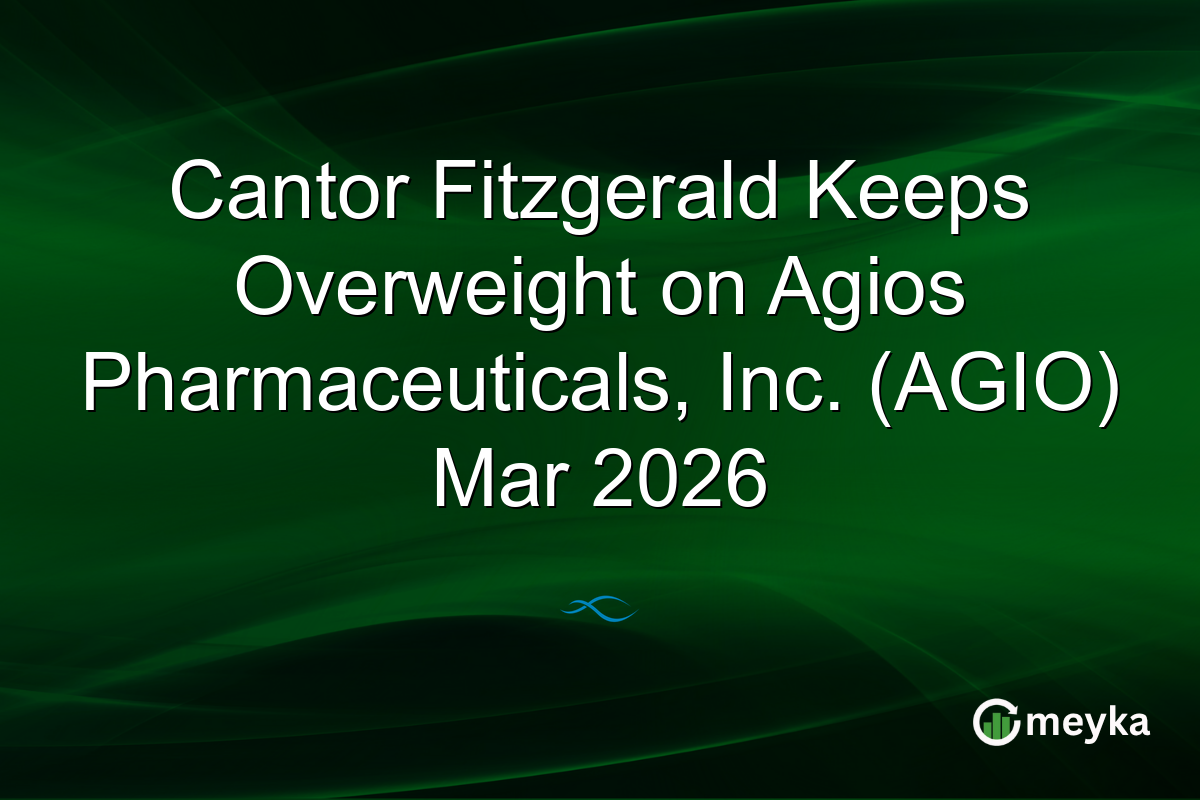 Cantor Fitzgerald Keeps Overweight on Agios Pharmaceuticals, Inc. (AGIO) Mar 2026