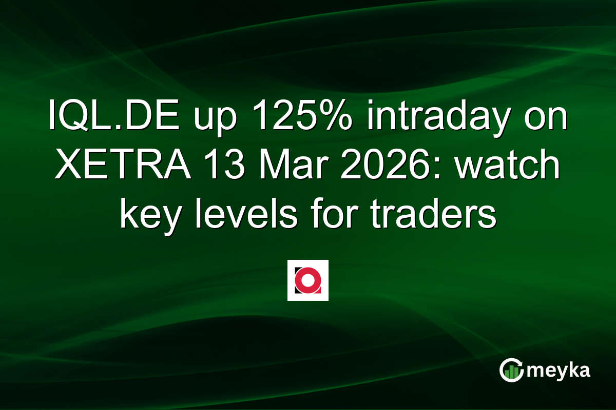 IQL.DE up 125% intraday on XETRA 13 Mar 2026: watch key levels for traders