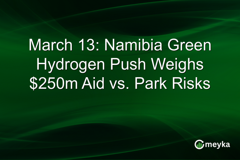 March 13: Namibia Green Hydrogen Push Weighs $250m Aid vs. Park Risks