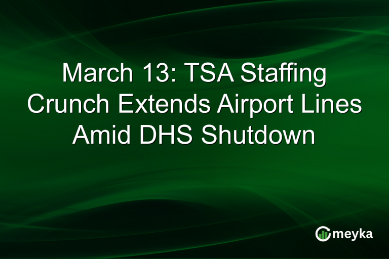March 13: TSA Staffing Crunch Extends Airport Lines Amid DHS Shutdown