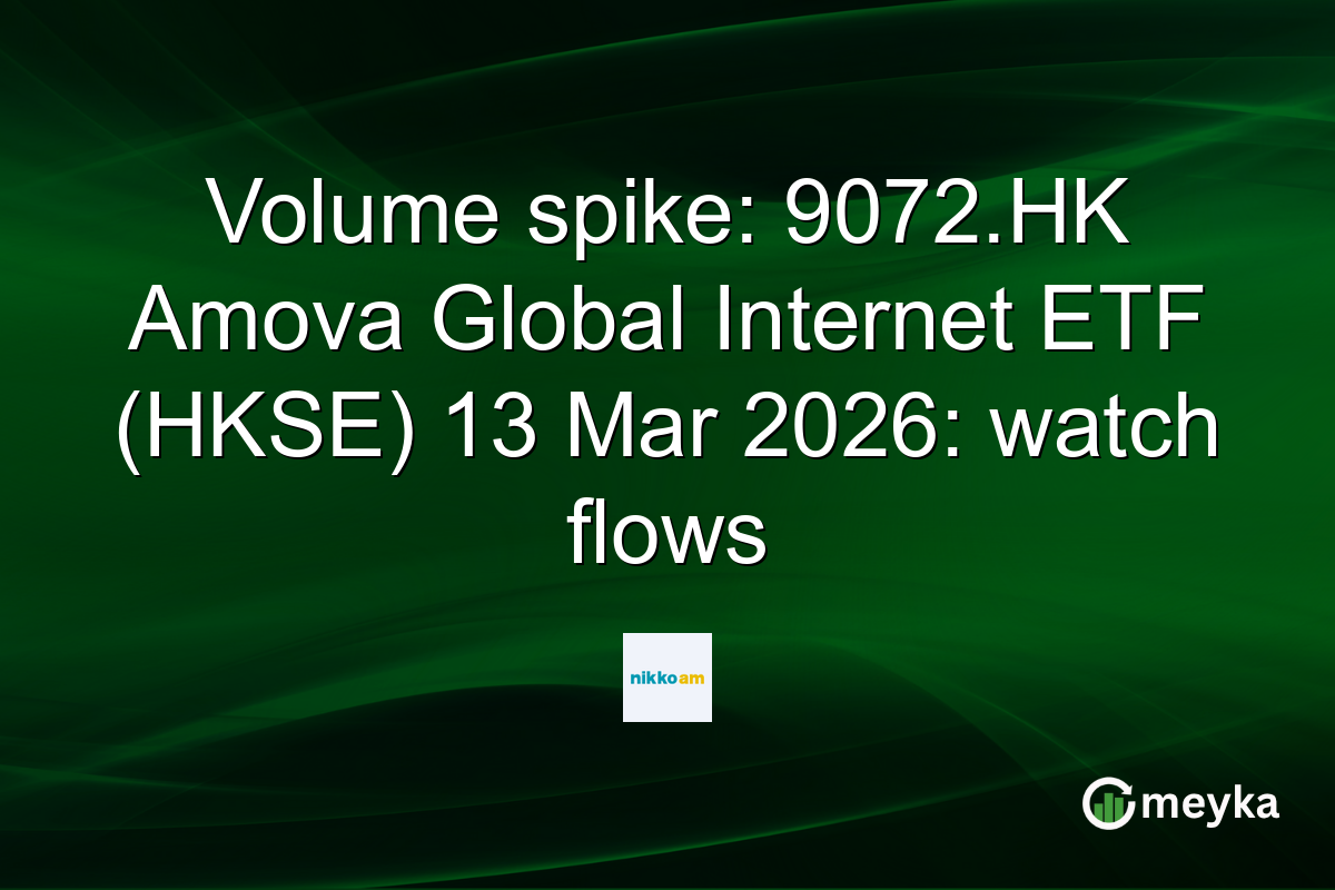 Volume spike: 9072.HK Amova Global Internet ETF (HKSE) 13 Mar 2026: watch flows