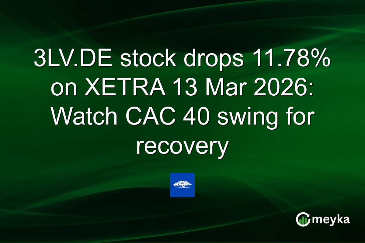 3LV.DE stock drops 11.78% on XETRA 13 Mar 2026: Watch CAC 40 swing for recovery