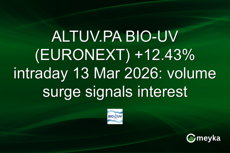 ALTUV.PA BIO-UV (EURONEXT) +12.43% intraday 13 Mar 2026: volume surge signals interest