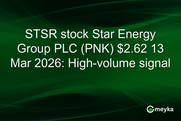 STSR stock Star Energy Group PLC (PNK) $2.62 13 Mar 2026: High-volume signal