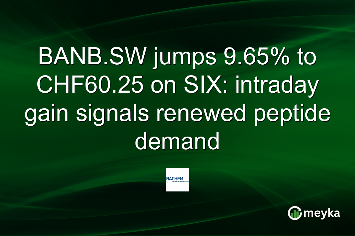 BANB.SW jumps 9.65% to CHF60.25 on SIX: intraday gain signals renewed peptide demand