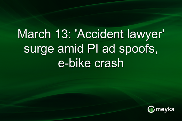 March 13: 'Accident lawyer' surge amid PI ad spoofs, e-bike crash
