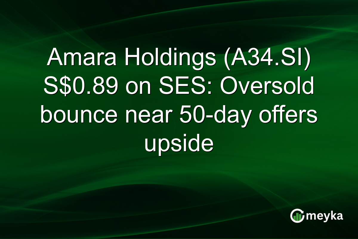 Amara Holdings (A34.SI) S$0.89 on SES: Oversold bounce near 50-day offers upside