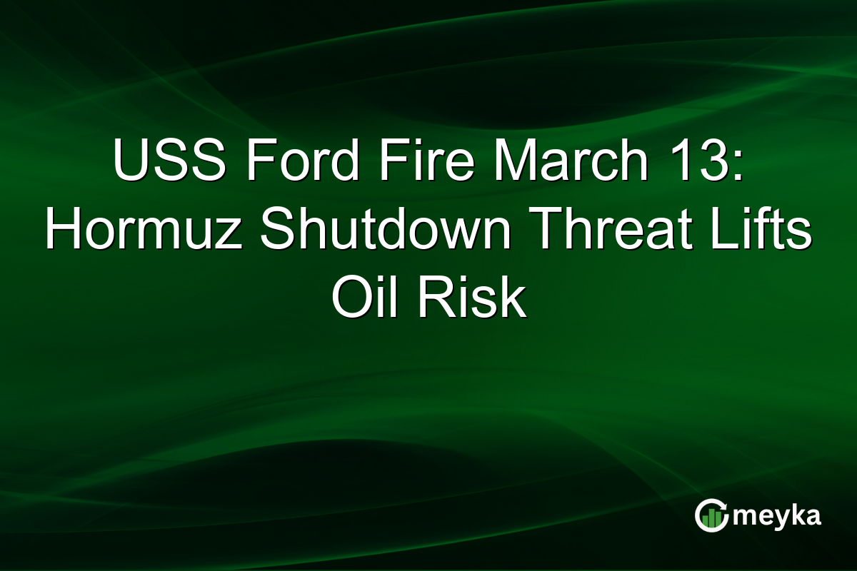 USS Ford Fire March 13: Hormuz Shutdown Threat Lifts Oil Risk
