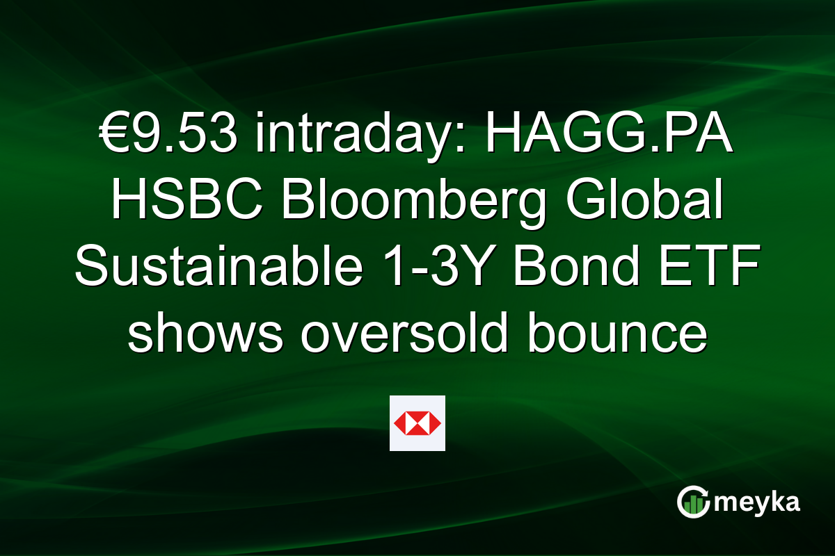 €9.53 intraday: HAGG.PA HSBC Bloomberg Global Sustainable 1-3Y Bond ETF shows oversold bounce