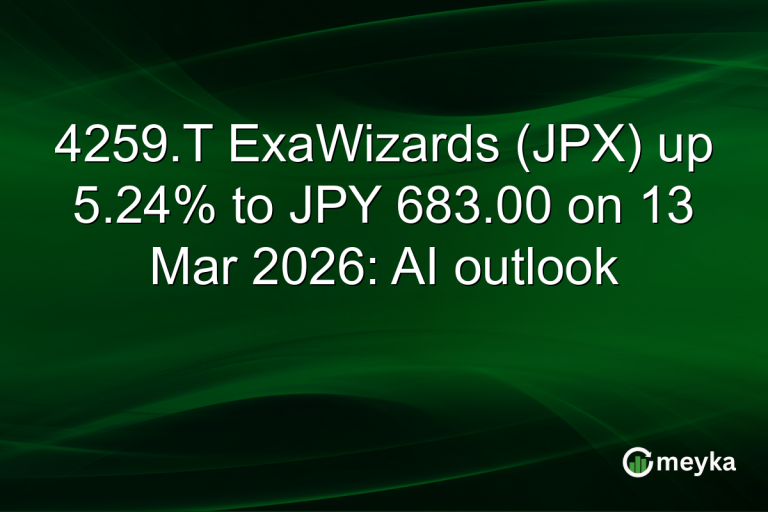4259.T ExaWizards (JPX) up 5.24% to JPY 683.00 on 13 Mar 2026: AI outlook