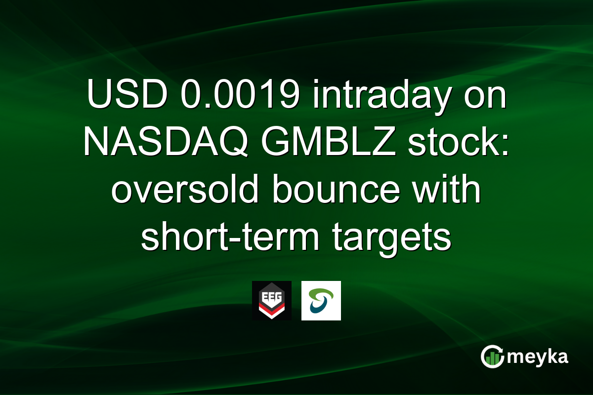 USD 0.0019 intraday on NASDAQ GMBLZ stock: oversold bounce with short-term targets