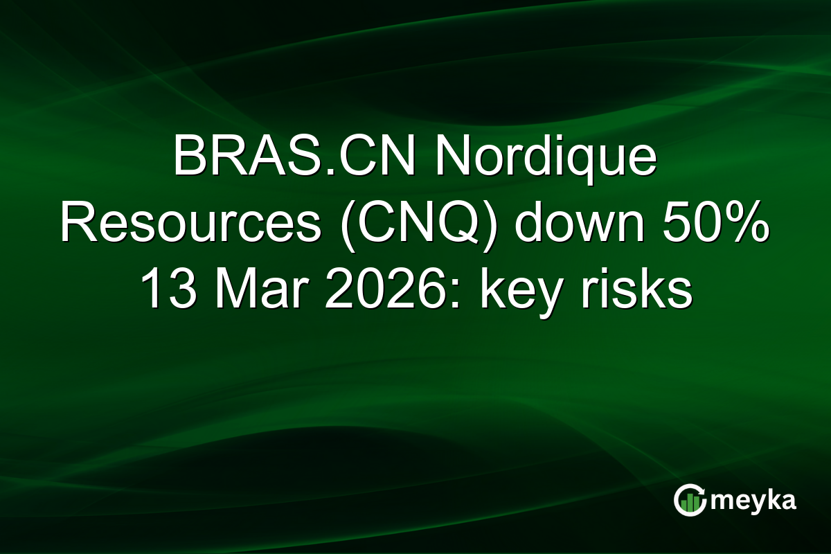 BRAS.CN Nordique Resources (CNQ) down 50% 13 Mar 2026: key risks