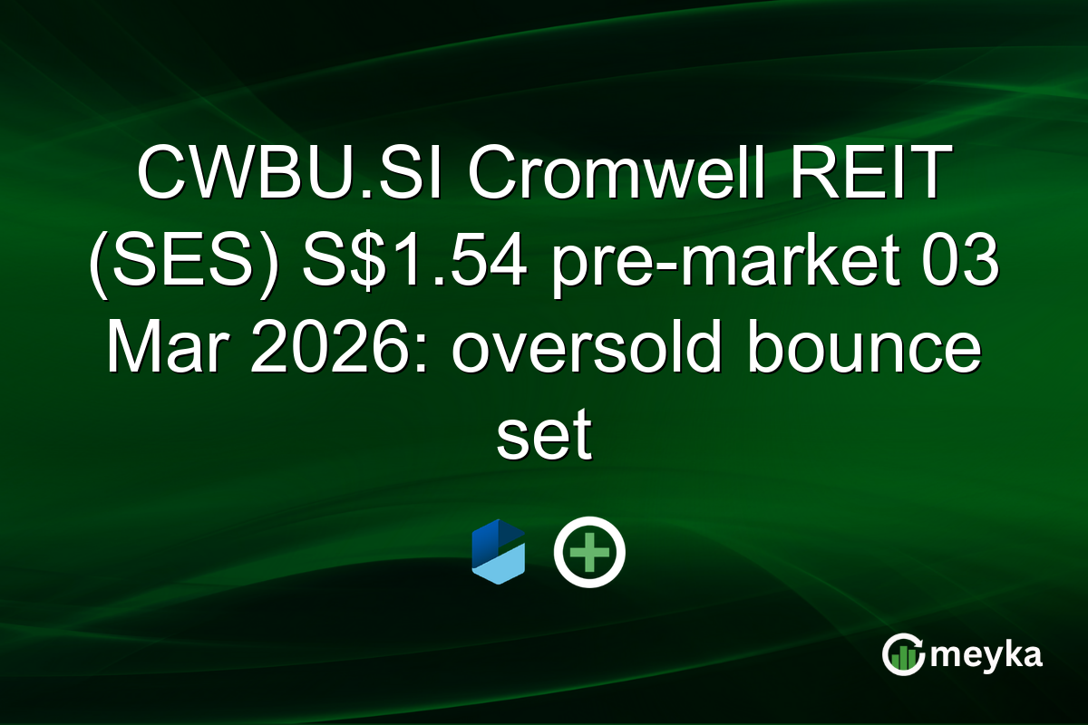 CWBU.SI Cromwell REIT (SES) S$1.54 pre-market 03 Mar 2026: oversold bounce set