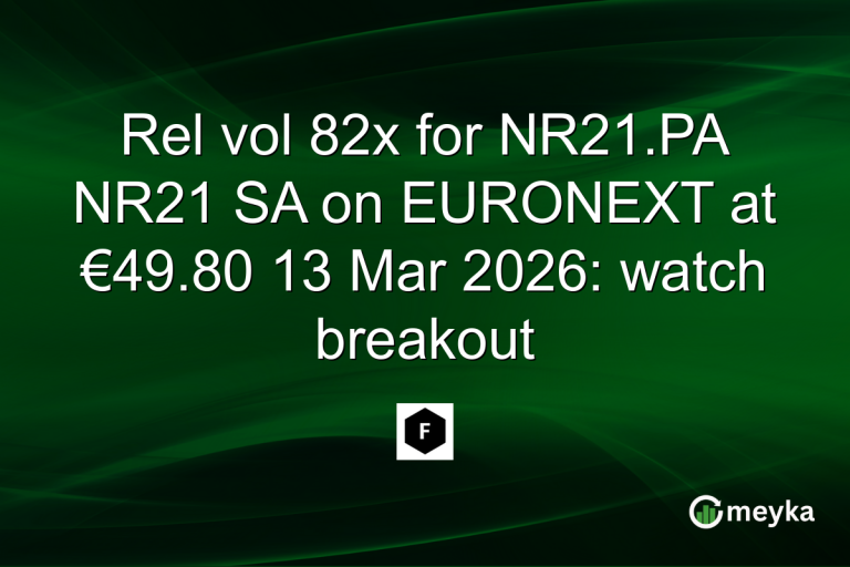 Rel vol 82x for NR21.PA NR21 SA on EURONEXT at €49.80 13 Mar 2026: watch breakout