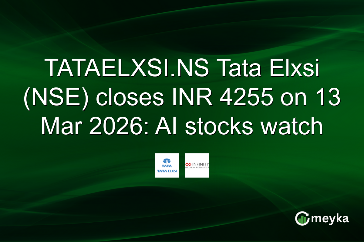 TATAELXSI.NS Tata Elxsi (NSE) closes INR 4255 on 13 Mar 2026: AI stocks watch