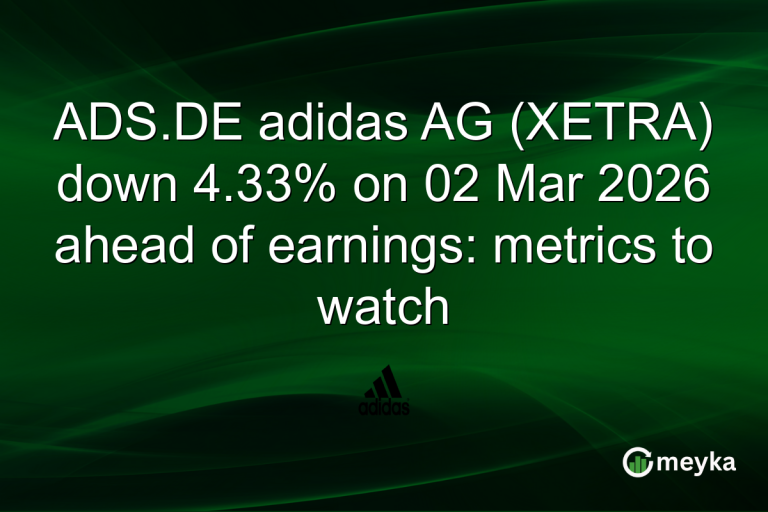 ADS.DE adidas AG (XETRA) down 4.33% on 02 Mar 2026 ahead of earnings: metrics to watch
