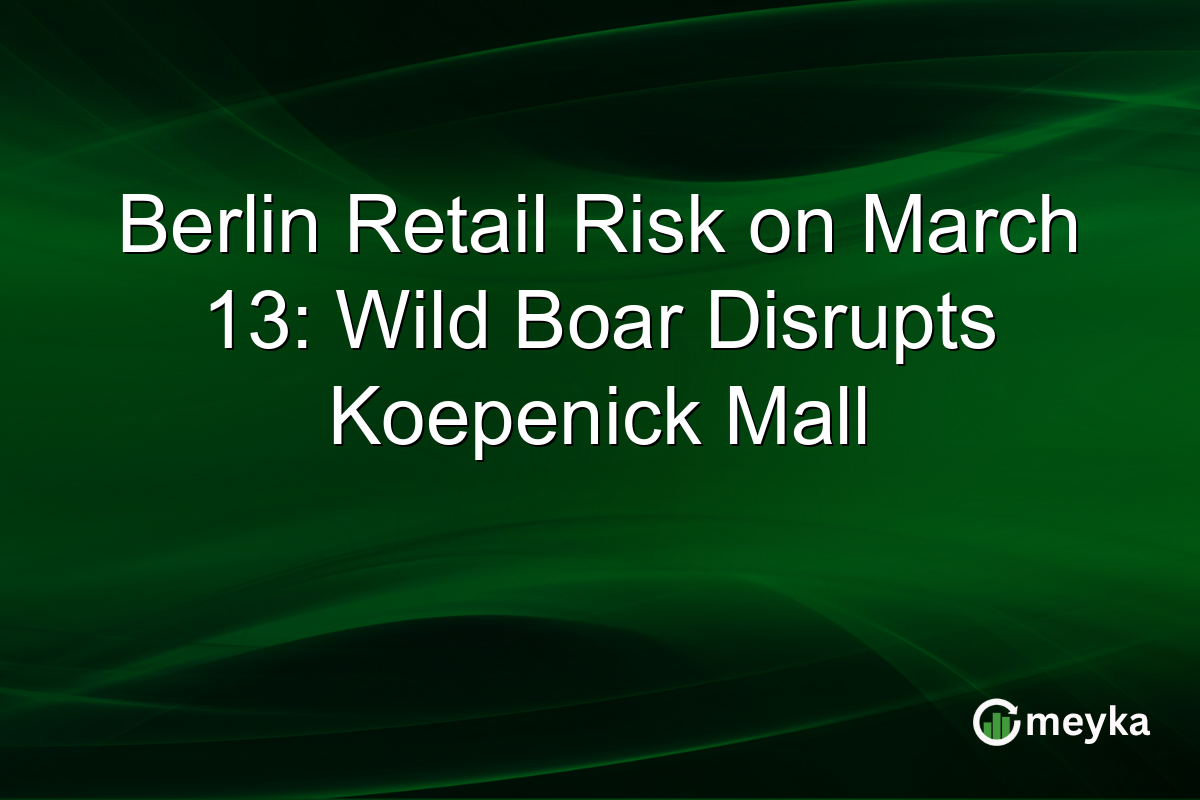 Berlin Retail Risk on March 13: Wild Boar Disrupts Koepenick Mall