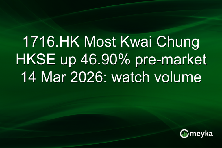 1716.HK Most Kwai Chung HKSE up 46.90% pre-market 14 Mar 2026: watch volume