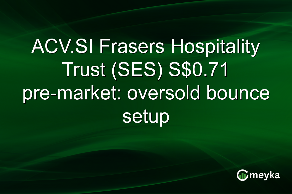 ACV.SI Frasers Hospitality Trust (SES) S$0.71 pre-market: oversold bounce setup