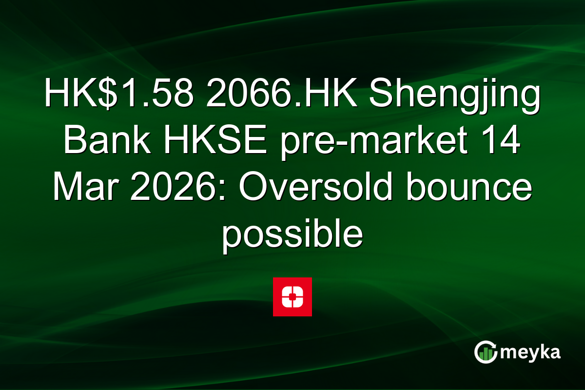 HK$1.58 2066.HK Shengjing Bank HKSE pre-market 14 Mar 2026: Oversold bounce possible