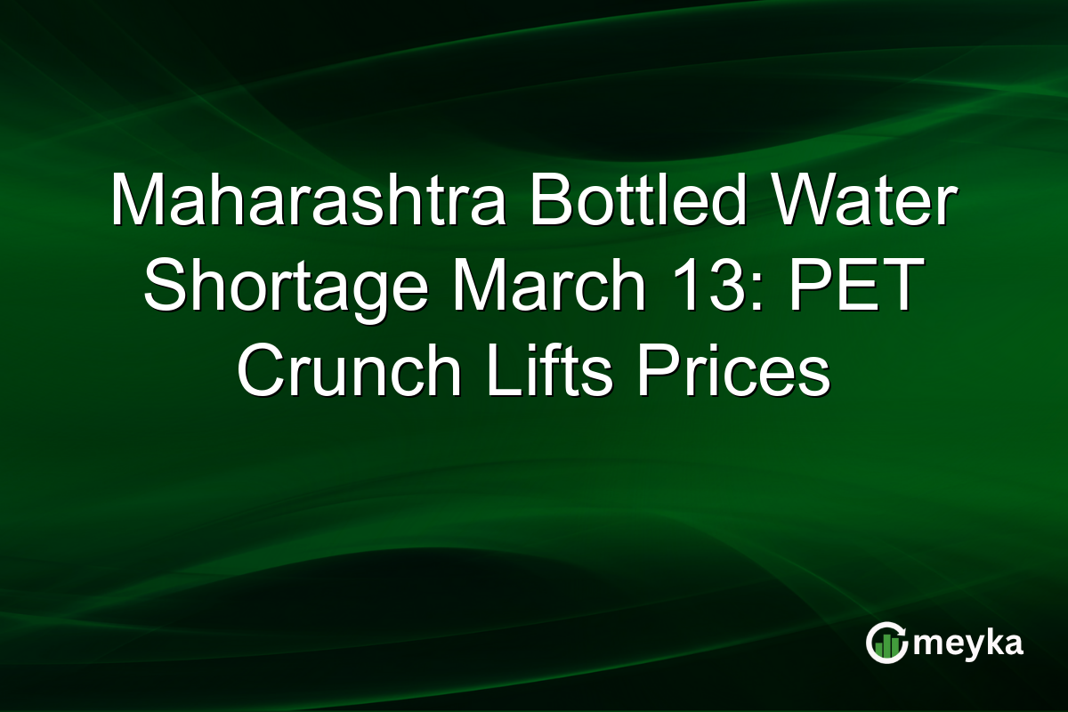Maharashtra Bottled Water Shortage March 13: PET Crunch Lifts Prices