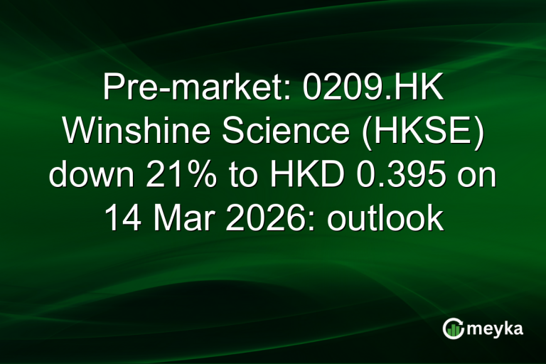 Pre-market: 0209.HK Winshine Science (HKSE) down 21% to HKD 0.395 on 14 Mar 2026: outlook