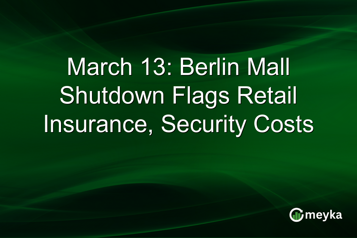 March 13: Berlin Mall Shutdown Flags Retail Insurance, Security Costs
