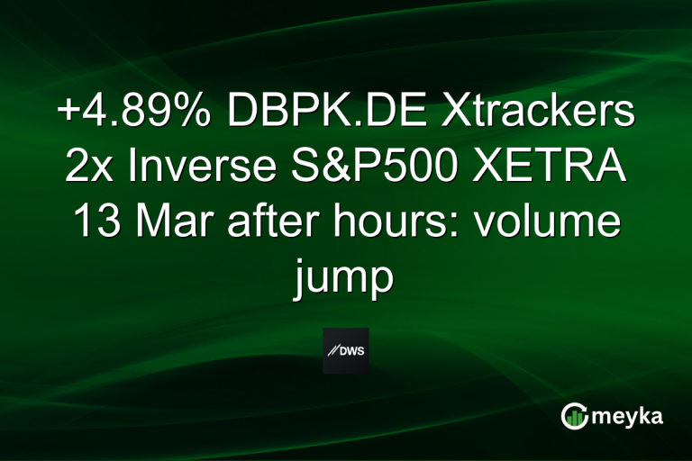 +4.89% DBPK.DE Xtrackers 2x Inverse S&P500 XETRA 13 Mar after hours: volume jump