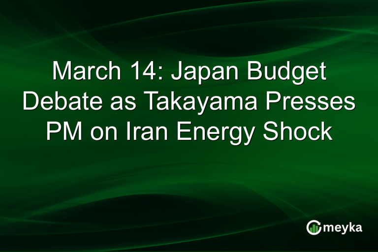 March 14: Japan Budget Debate as Takayama Presses PM on Iran Energy Shock