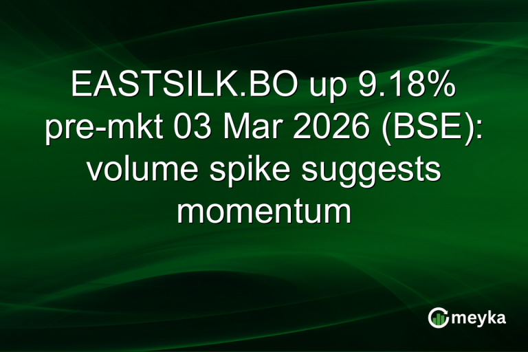 EASTSILK.BO up 9.18% pre-mkt 03 Mar 2026 (BSE): volume spike suggests momentum