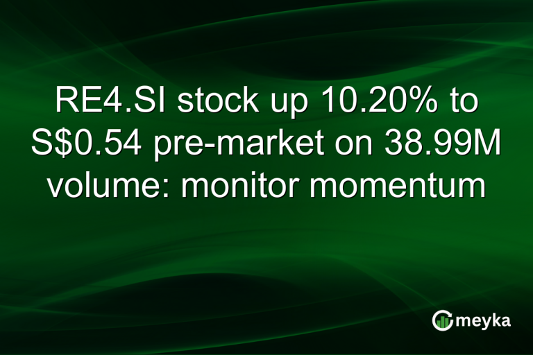RE4.SI stock up 10.20% to S$0.54 pre-market on 38.99M volume: monitor momentum
