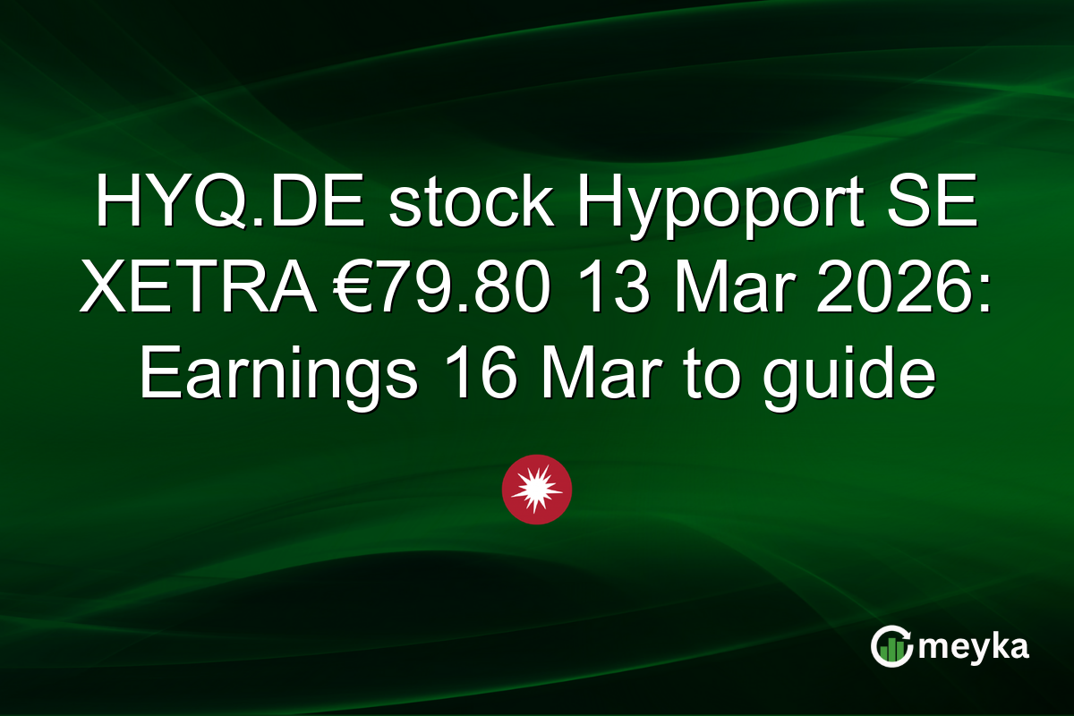 HYQ.DE stock Hypoport SE XETRA €79.80 13 Mar 2026: Earnings 16 Mar to guide