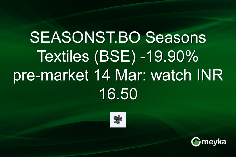 SEASONST.BO Seasons Textiles (BSE) -19.90% pre-market 14 Mar: watch INR 16.50