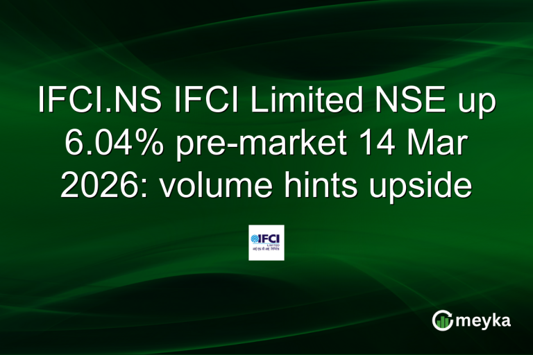 IFCI.NS IFCI Limited NSE up 6.04% pre-market 14 Mar 2026: volume hints upside