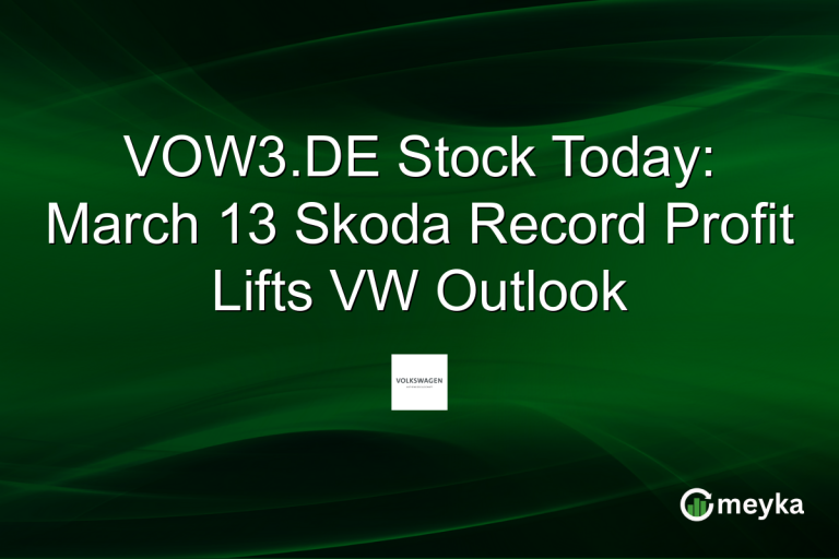 VOW3.DE Stock Today: March 13 Skoda Record Profit Lifts VW Outlook