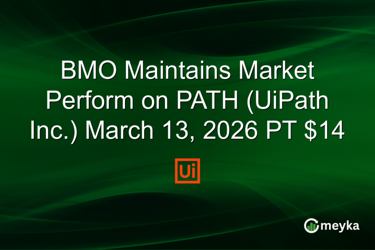 BMO Maintains Market Perform on PATH (UiPath Inc.) March 13, 2026 PT $14