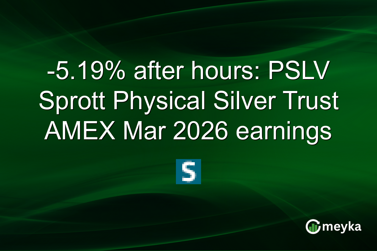 -5.19% after hours: PSLV Sprott Physical Silver Trust AMEX Mar 2026 earnings