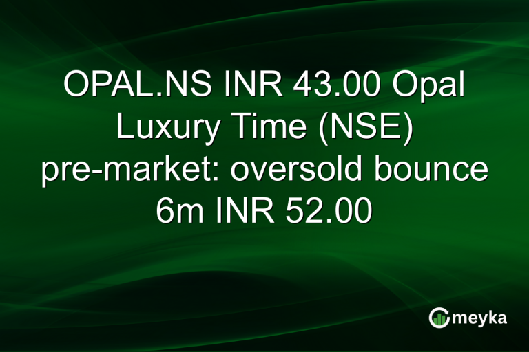 OPAL.NS INR 43.00 Opal Luxury Time (NSE) pre-market: oversold bounce 6m INR 52.00