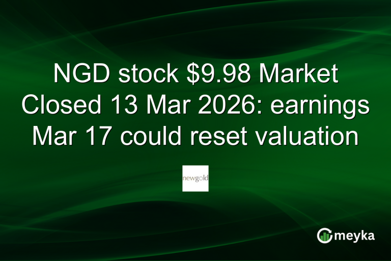 NGD stock $9.98 Market Closed 13 Mar 2026: earnings Mar 17 could reset valuation