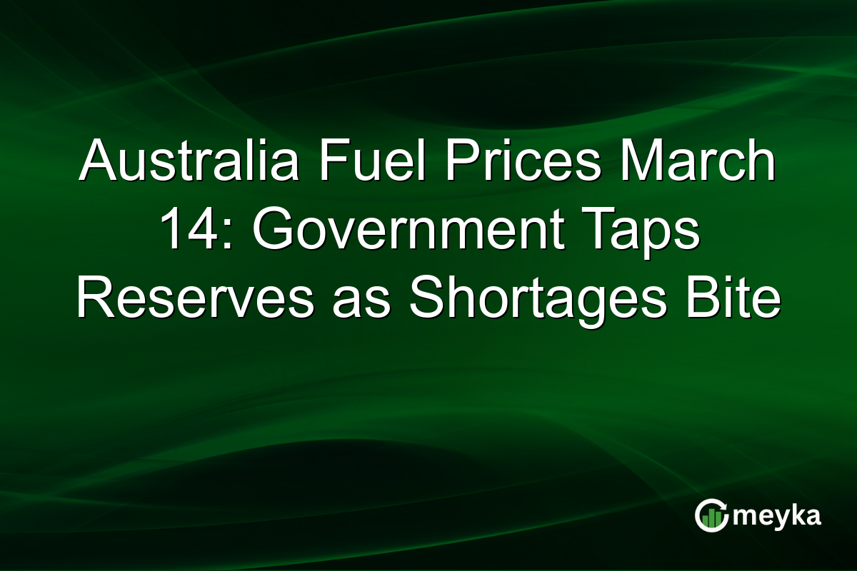 Australia Fuel Prices March 14: Government Taps Reserves as Shortages Bite