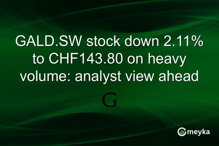 GALD.SW stock down 2.11% to CHF143.80 on heavy volume: analyst view ahead