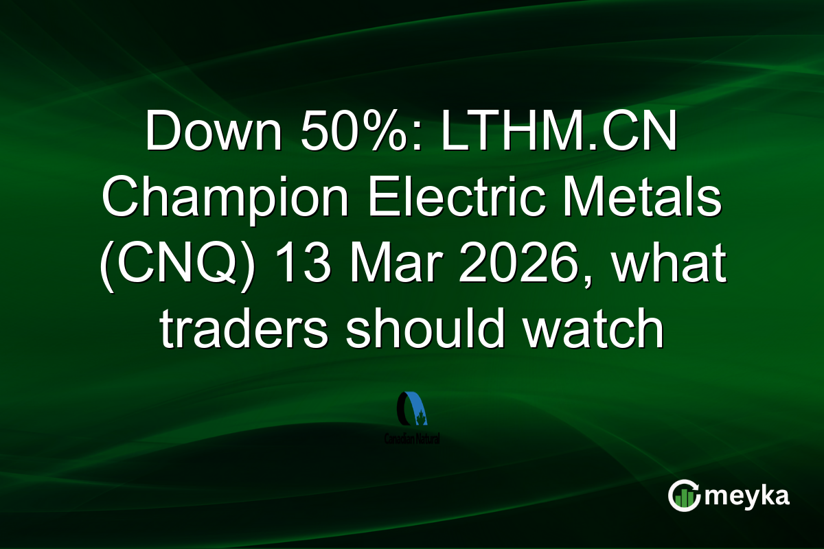 Down 50%: LTHM.CN Champion Electric Metals (CNQ) 13 Mar 2026, what traders should watch