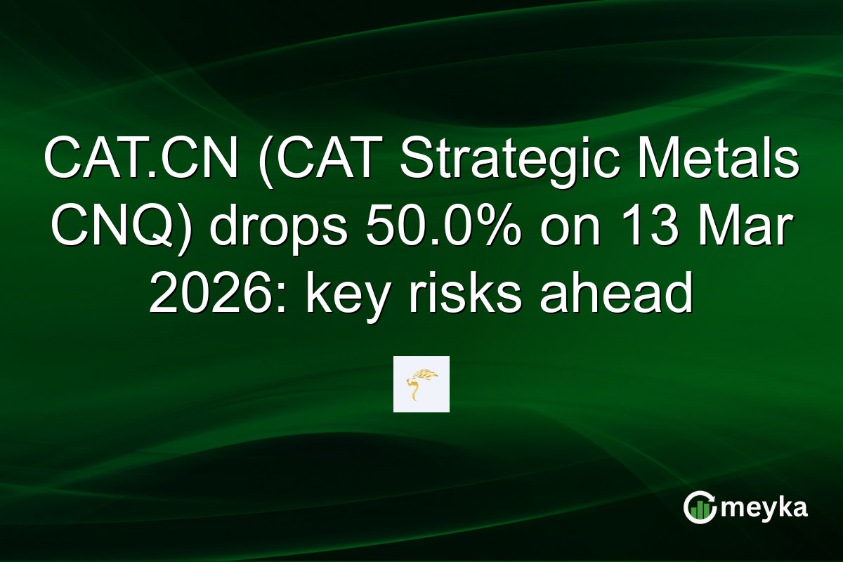 CAT.CN (CAT Strategic Metals CNQ) drops 50.0% on 13 Mar 2026: key risks ahead