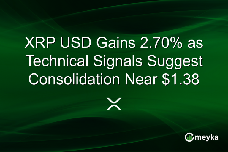 XRP USD Gains 2.70% as Technical Signals Suggest Consolidation Near $1.38